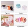 20pcs 4 Tailles Noir Contenants Cosmétiques(5g,10g,15g,20g) Pots Ronds Clairs Vides Pots D'échantillons de Voyage pour Lotion,Ba