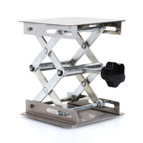 100X100mm Plateforme De Levage en Acier Inoxydable Plateforme De Levage Support De Ciseaux Lab-Ascenseur Lifter pour Expériences