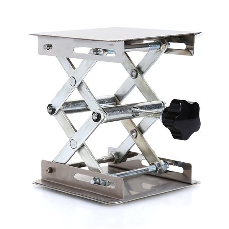 100X100mm Plateforme De Levage en Acier Inoxydable Plateforme De Levage Support De Ciseaux Lab-Ascenseur Lifter pour Expériences