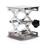 100X100mm Plateforme De Levage en Acier Inoxydable Plateforme De Levage Support De Ciseaux Lab-Ascenseur Lifter pour Expériences