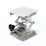 100X100mm Plateforme De Levage en Acier Inoxydable Plateforme De Levage Support De Ciseaux Lab-Ascenseur Lifter pour Expériences