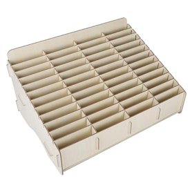 Boîte de rangement 48 compartiments en bois pour téléphone portable