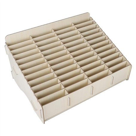 Boîte de rangement 48 compartiments en bois pour téléphone portable