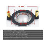 ASHATA Film de Haut-Parleur Audio 34,4 mm, Bobine vocale de Haut-Parleur à diaphragme de 8 ohms avec bornier pour systèmes de ci