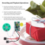Mugast DIY Module Vocal Enregistrable, Puce Sonore Musical Carte de Voeux 4 Minutes Module de Voix Enregistrable avec Boutons po