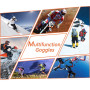 Mdurian Lunettes de Moto Motocross Lunettes de Ski de Course Protection Tout-Terrain pour VTT Scooter de Lunettes de Soleil Anti