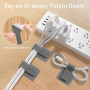 Lot de 40 Clip Cable Auto-Adhésives à Crochets et Boucles,Attaches de Câbles à Crochets et Boucles,Organisateur de Cable de Char