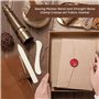 Set de 2 Pièces de Marqueurs pour Couture Courbés et Droit,Outils de Pliage en Os pour Fabrication de Marquages,Outils de Marqua