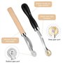 metagio 2 Piececs Roulette Couture 2mm et 4mm Roulette de Marquage avec Manche en Bois Roue de Traçage de Couture pour Artisanat