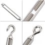 Pamtns Tendeur Inox Serre Cable Inox kit de Tension Corde en Acier Inoxydable à Suspendre Kit Kit de Garde Corps Inox Manchons d