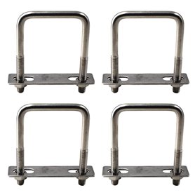 Lot de 4 boulons en U carrés M6 x 30 x 70 mm en acier inoxydable 304