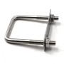Lot de 4 boulons en U carrés M6 x 30 x 70 mm en acier inoxydable 304