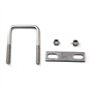 Lot de 4 boulons en U carrés M6 x 30 x 70 mm en acier inoxydable 304