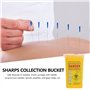 SUPVOX Conteneur à Déchets Piquants Coupants Perforants Récipient pour Déchets Collecteur d'Aiguilles Tatouage Jaune