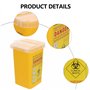 SUPVOX Conteneur à Déchets Piquants Coupants Perforants Récipient pour Déchets Collecteur d'Aiguilles Tatouage Jaune