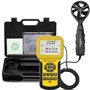 Anémomètre Numérique Portable CFM Pro Anémomètre HVAC Compteur de Vitesse du Vent avec Rétro-éclairage Fonctions Max/Min/MOY pou