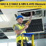 Anémomètre Numérique Portable CFM Pro Anémomètre HVAC Compteur de Vitesse du Vent avec Rétro-éclairage Fonctions Max/Min/MOY pou