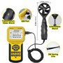 Anémomètre Numérique Portable CFM Pro Anémomètre HVAC Compteur de Vitesse du Vent avec Rétro-éclairage Fonctions Max/Min/MOY pou