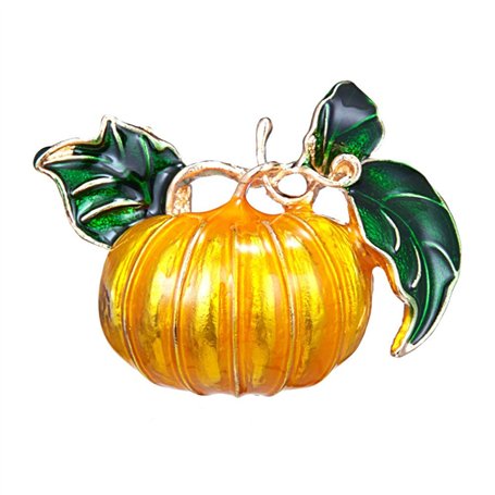 HSQYJ Broche en forme de citrouille pour Halloween - En émail - Pour homme et femme