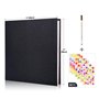 Minlna Album photo en lin avec film de protection - Livre souvenirs - Album de scrapbooking - 40 pages pour 120 photos - 27,9 x 
