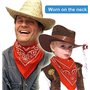 Lot de 6 bandanas pour hommes et femmes, bandeaux en nylon Paisley foulard Cowboy Bandana, bandanas carrés idéaux pour le cyclis