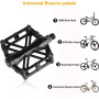PIQIUQIU Pédale de vélo Pédales de vélo en Aluminium Cyclisme/Montagne de Route VTT/BMX Pédale de vélo avec pédales à Super roul