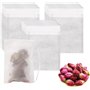 Lot de 200 sachets à thé avec cordon de serrage - En tissu non tissé - Pour feuilles de thé en vrac
