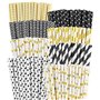 Lot de 200 pailles en papier, couleur aléatoire