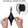 PIQIUQIU Protection Anti-Pop, Filtre Anti-Pop pour Microphone, avec col de Cygne Flexible à 360° et Bras stabilisateur - 6 Pouce