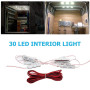 LANCO Modules LED, éclairage intérieur de voiture 12 V, lampe de lecture pour caravane de bateau van avec 30 lumières LED, longu