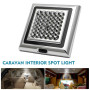 LED Plafonniers, Riloer 12V Car Spot Intérieur Toit Lumières pour Camping-cars Caravane Camper RV Remorque Camion Véhicule Batea
