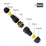 UPOOS Boîte de Jonction Étanche IP68 Connecteur de Câble Extérieur en 4 Pôles pour Câble Ø 5-12mm Coupleur de Manchon Externe Bo