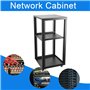 CDZHLTG Rack de Serveur à Cadre Ouvert 20U Support de Serveur pour Serveurs et équipements Audiovisuels, Rack Réseau Mural à 4 M