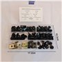 Lot de 64 vis pour automobiles et automobiles U-Clips de fixation en métal avec vis autotaraudeuses à tête hexagonale, carrosser