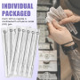 50 Pcs Tattoo Needles Set, Mix Tailles Aiguilles De Tatouage Jetables, 1RL 3RL 5RL 7RL 9RL, Aiguille Tatouage en Acier Inoxydabl