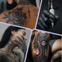 50 Pcs Tattoo Needles Set, Mix Tailles Aiguilles De Tatouage Jetables, 1RL 3RL 5RL 7RL 9RL, Aiguille Tatouage en Acier Inoxydabl