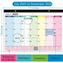 Calendrier mural de juillet 2025 à décembre 2026, calendrier académique mural 2025-2026, calendrier mensuel à déchirer pour bure