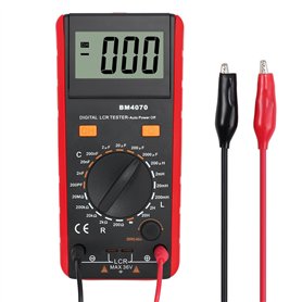 CAMWAY LCR Mètre Capacitance Inductance Testeur de Résistance de Mesure Mètre Autodécharge avec Écran LCD Mesurage Hors Plage