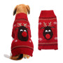 KINGBOO Pull de Noël tricoté pour animal domestique avec nez rouge et renne - Taille L