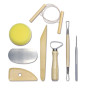 Wartoon 38Pack Outils de sculpture avec pochette réutilisable pour poterie en argile polymère Artisanat en céramique