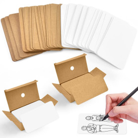 THATSRAD 200 PCS Cartes et Papier Cartonné Carte de Visite Couleur Carte en Papier Kraft Carte Vierge de Carte Postale Carte Vie