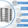 THATSRAD 7 Niveau Module de Rangement Papier Bureau A4 40*30.7*23cm Bac de Rangement en PVC Organisateur Bac à Courrier Vertical