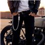 ZOYLINK Jeans Chaîne De Mode Squelette Tête Décor Pantalon Chaîne Hommes Portefeuille Chaîne