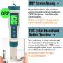 OBEST pH Mètre Electronique 8 en 1,Testeur ph TDS Sel SG ORP EC TEMP H2, Salinomètre, Testeur sel piscine avce LCD Écran, Analys