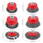 INREPRO 12Pcs Brosse Metallique Meuleuse M14 Brosse Conique pour Meuleuse d'angle Brosse Métallique pour Perceuse Brosse Visseus