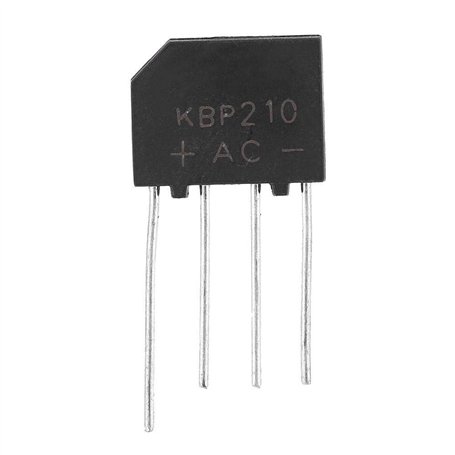 Pont de diode 1000V 2A d'avance de Pont de redresseur de Pont KBP210 Plat pour Le Circuit électronique(10 pièces)