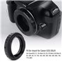ASHATA Adaptateur de Monture T/T2 Adaptateur de Bague en T en Aluminium pour Appareil Photo EF DSLR 650D 60D 550D, etc. - Noir