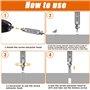 NAROSEBE 6 Pcs Extracteur de Vis Cassée, Extracteur de Vis Endommagées en Acier Carbone, Embout Extracteur de Vis Double Tête, A