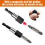 NAROSEBE 6 Pcs Extracteur de Vis Cassée, Extracteur de Vis Endommagées en Acier Carbone, Embout Extracteur de Vis Double Tête, A