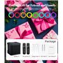 Machine de karaoké, Portable Enceinte Karaoke Bluetooth avec 2 Microphones sans Fil, Micro Karaoke Système pour Enfants avec lum